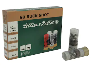Sellier & Bellot Ammunition 12 Gauge 2-3/4″ #1 Buckshot 12 Pellets