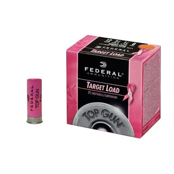 Federal Top Gun Ammunition 12 Gauge 2-3/4″ 1-1/8 oz #8 Shot Pink Hull